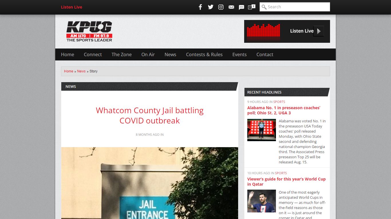 Whatcom County Jail battling COVID outbreak | 1170 KPUG-AM